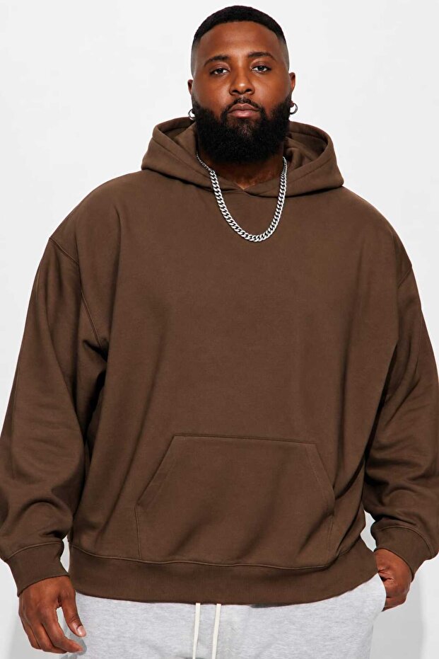 3 Yarn Combed Cotton Plus Size Unisex Sweatshirt Mw5