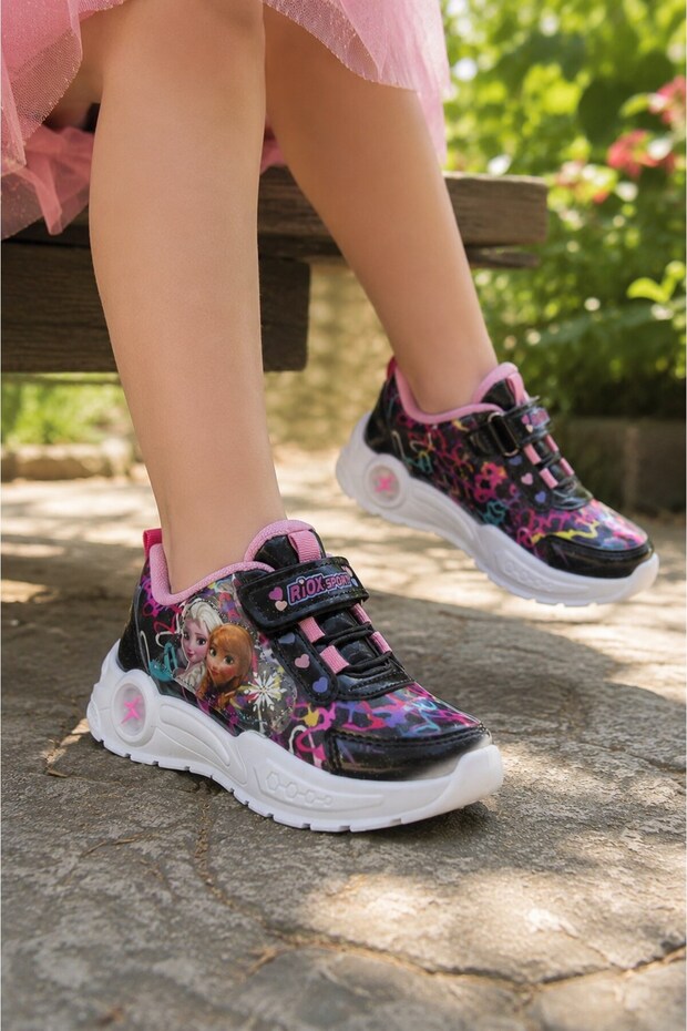 Girls' New Season Velcro Elsa Non-Slip Sole Casual Sports Shoes School Shoes