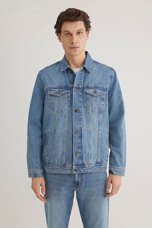 Drake Dark Foggy Classic Men's Jean Jacket M010143-89136