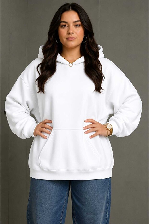 3 Yarn Combed Cotton Plus Size Unisex Sweatshirt Mw6
