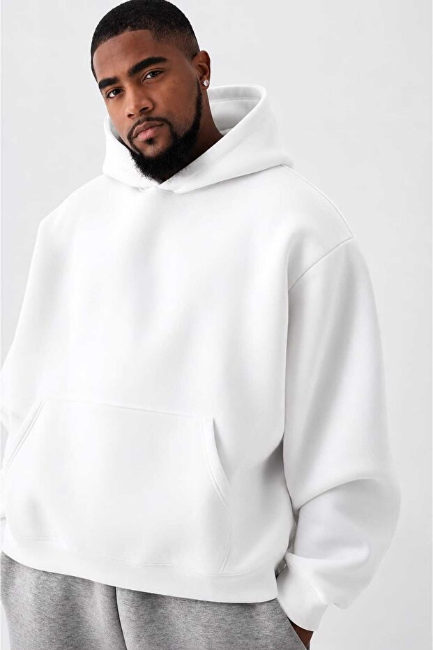 3 Yarn Combed Cotton Plus Size Unisex Sweatshirt Mw4