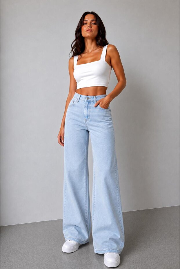 Women's Palazzo High Waist Jeans