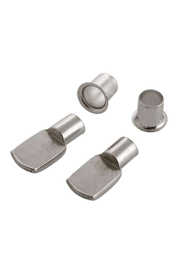 Chrome Plated Steel Shelf Support Pack (7 mm, 8 Pc.)