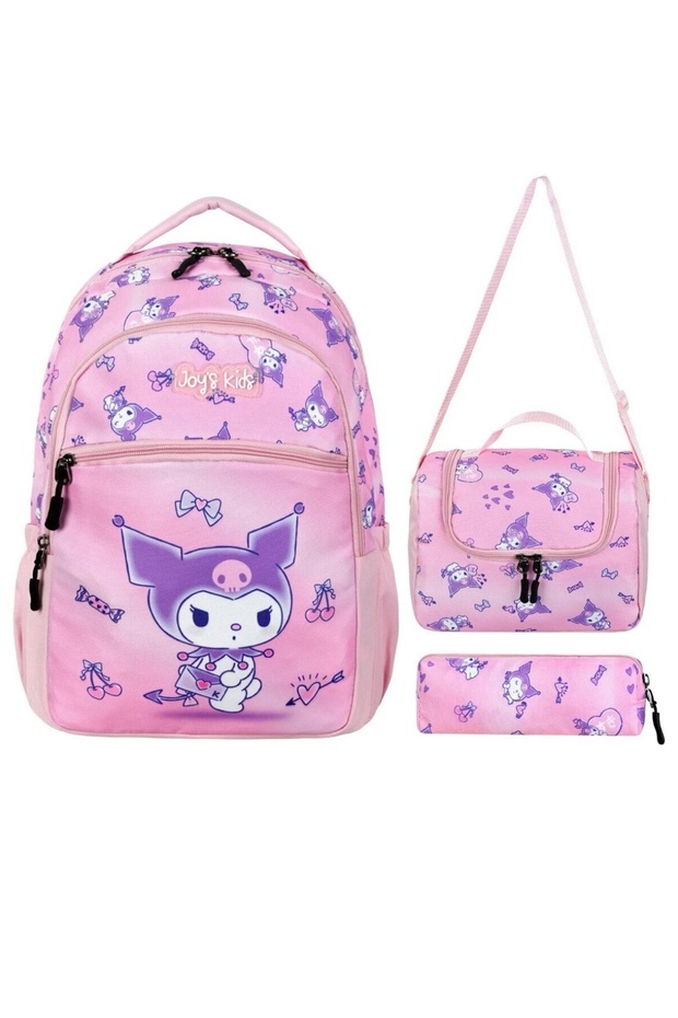 Original Kuromi School Bag Set of 3 Large Capacity Kuromi School Backpack