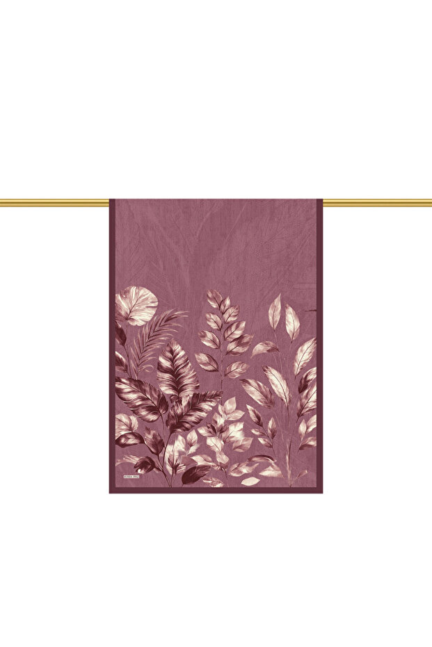 Plum Hazan Pattern Silk Cotton Sofia Shawl