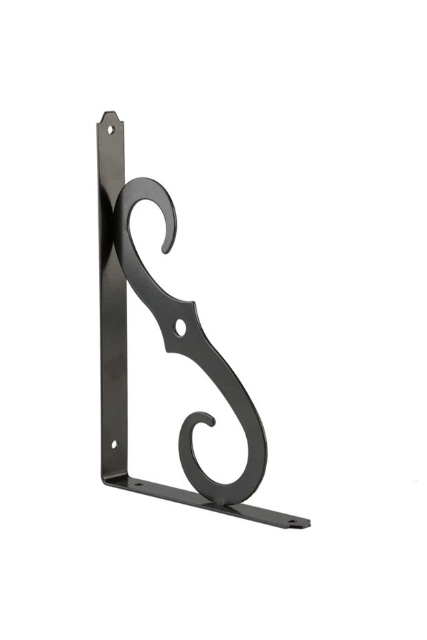 Ornamental Shelf Bracket (25.4 x 17.8 cm, Black)