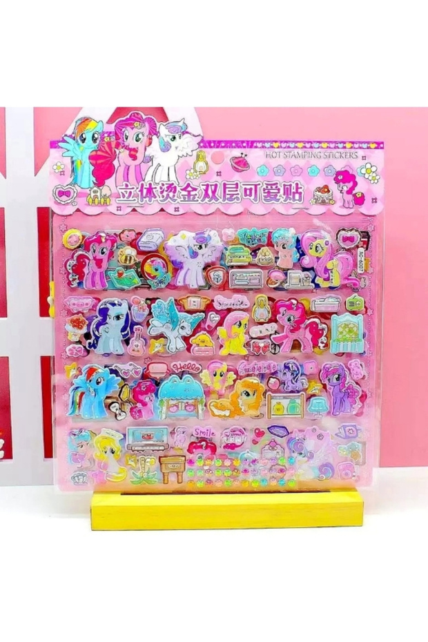 My Little Pony 3D Decorative Sticker Sheet – Kawaii Character Stickers for Journaling, Scrapbooking, Notebook & DIY Crafts