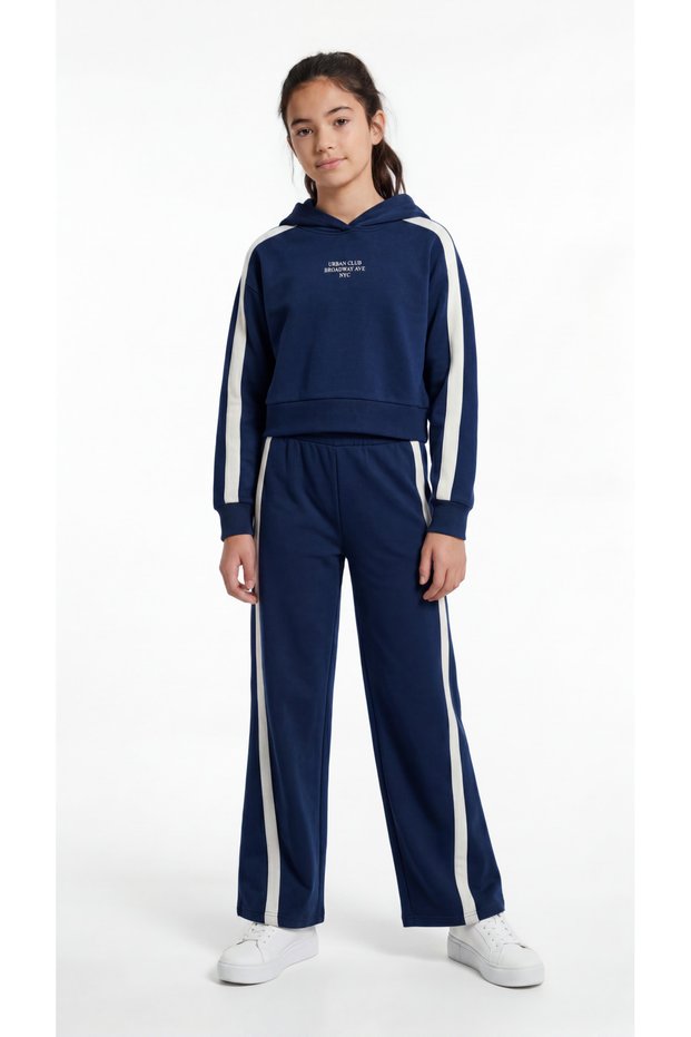 Urban Club Broadway Ave Nyc Printed Soft Textured-Comfort Fabric Girls' Bottom and Top Tracksuit Set