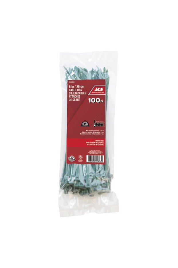 Polypropylene Cable Tie Pack (Green, 20.31 cm, 100 Pc.)
