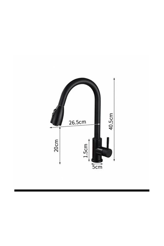 Pull down Spiral Sink Faucet Black