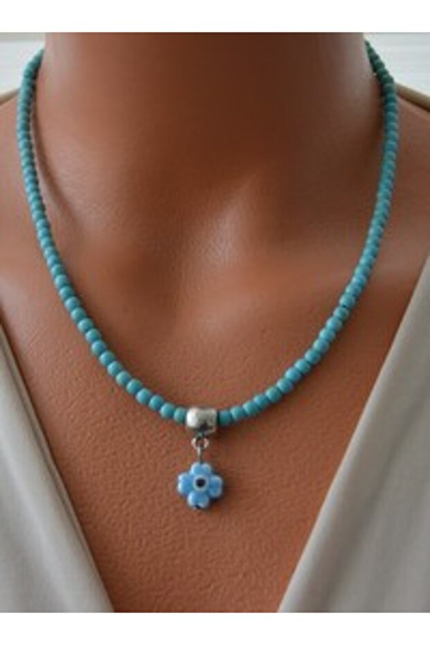 Necklace - Blue -