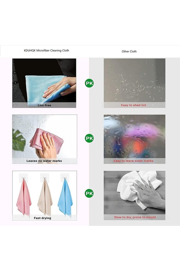 B&S Microfibre Cloth, Absorbent, Hygienic, Versatile, Durable & Washable 30x30cm (3, Assorted, 30X30 CM)