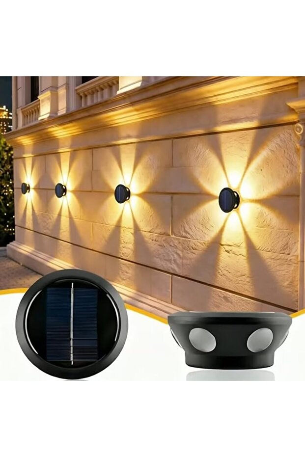 2pcs Outdoor Solar Wall Lights, 5W Waterproof Solar LED Lamp,
