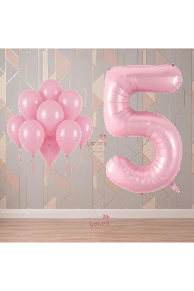 Rönesans 5 Year Old Pink Themed Birthday Party Set