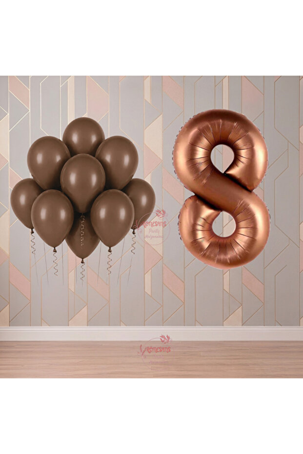 Rönesans 8 Year Old Brown Themed Birthday Party Set