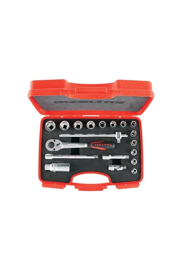 Izeltas 1110006019 3/8 Six Corner Socket Set 19 Pieces