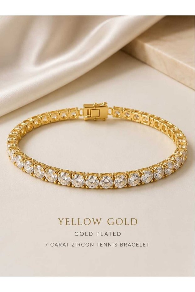 7 Carat Tennis Bracelet 92.5% Silver and Zircon