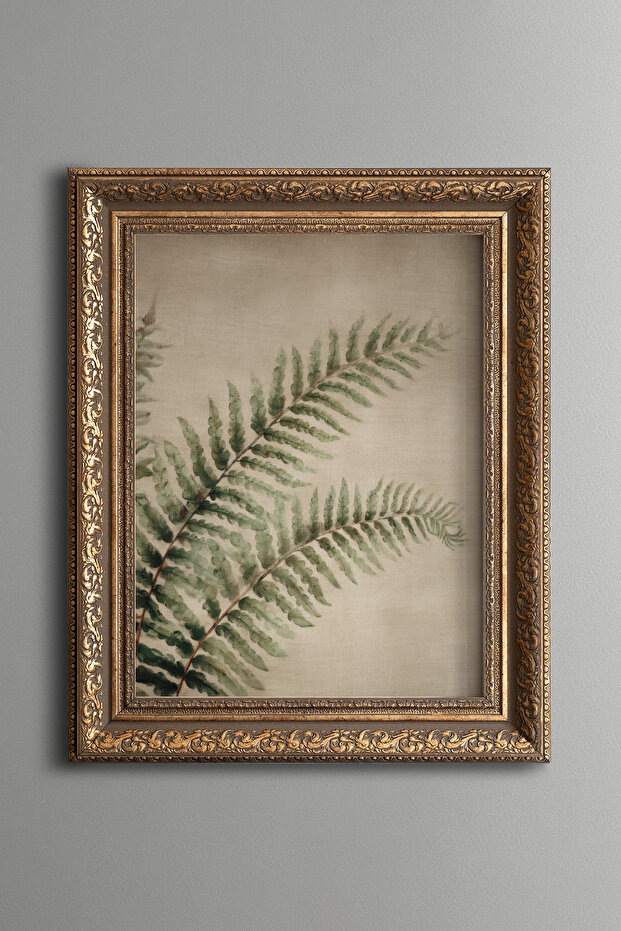 Botanical Fern Leaves - Vintage Patterned Painting - Thick Model