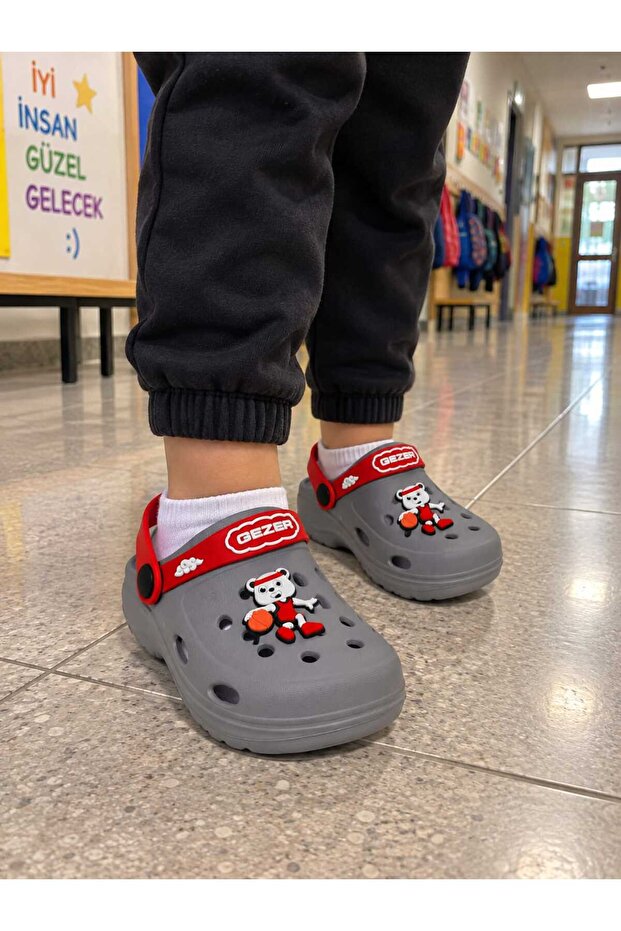 Back to School Boys' Slippers with Movable Back Strap School Nursery Pool Home and Street Slippers