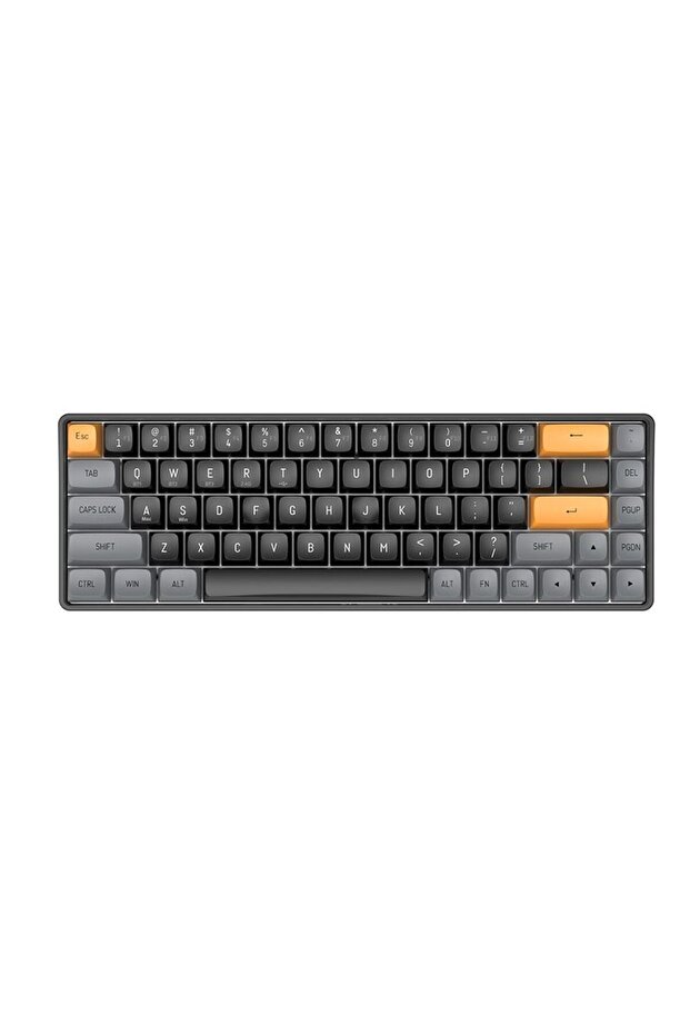 GD68 68 Keys Tri-Mode Wireless RGB Mechanical Gaming Keyboard, Yellow Switch, 1200mAh Battery, Brown Suga