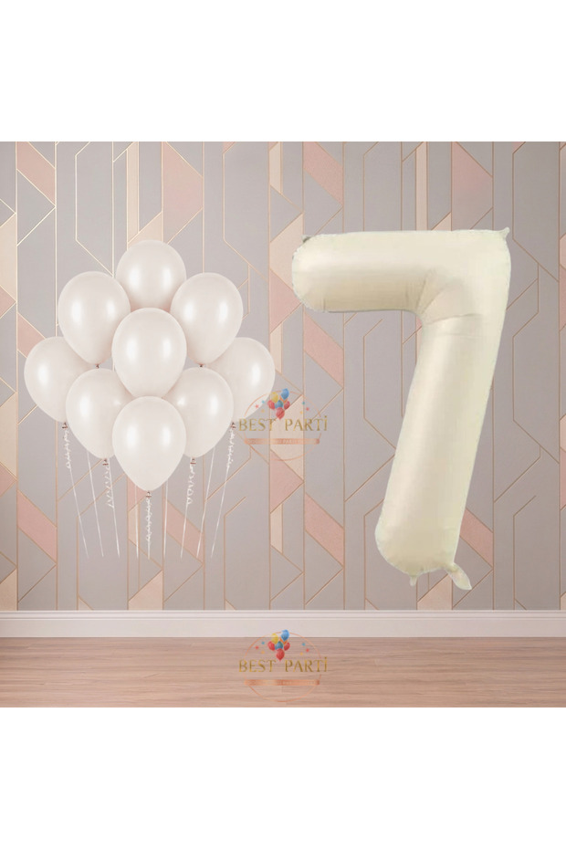 Best 7 Year Old Cream Beige Themed Birthday Party Set