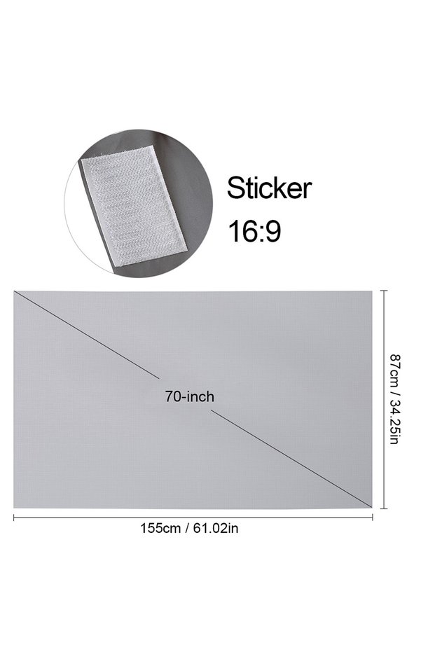 70 inch Portable Projector Screen Simple Curtain Anti-Light 60/70/80/100/120 Inches Projection Scree