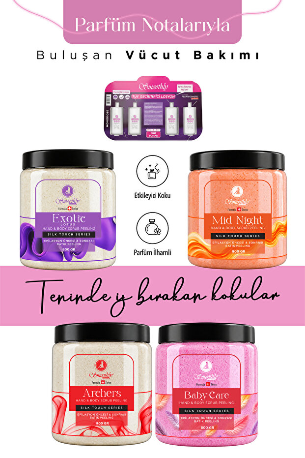 Perfume Inspired Pre & Post Hair Removal Body Scrub Peeling 800 Gr