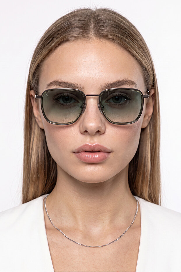 Verden Green Gradient Sunglasses