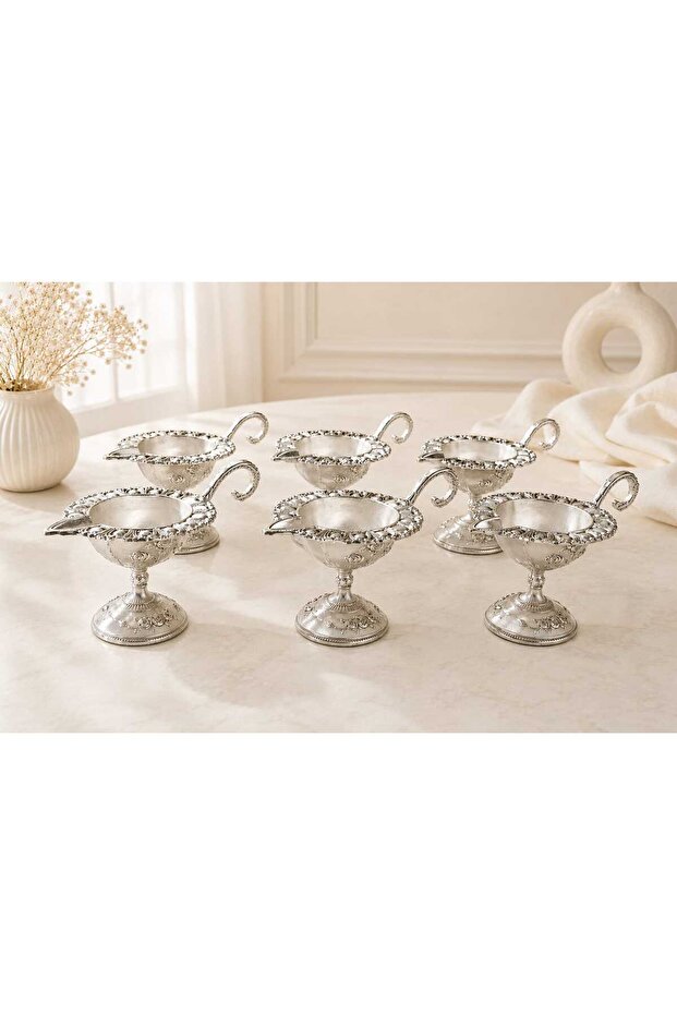 6-Piece Silver Plated Coffee Side Serving Set Small Size