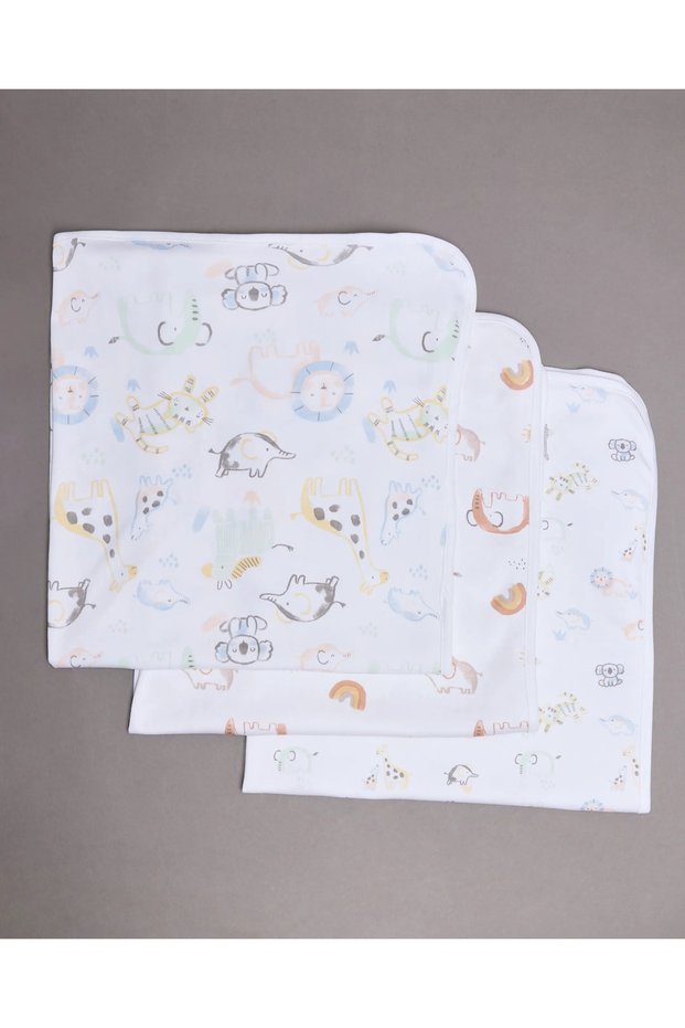 Printed Pack Of 3 Blankets
