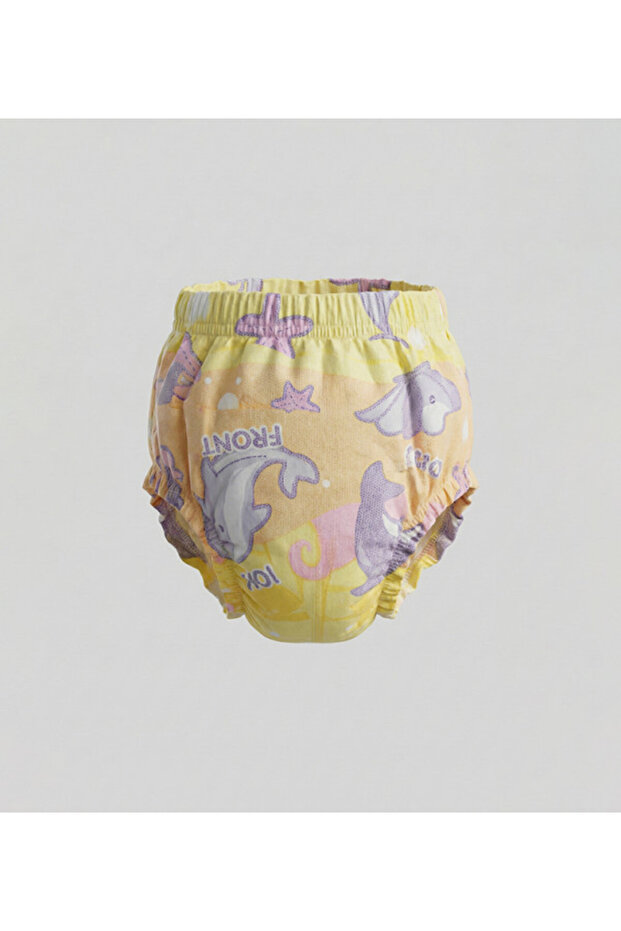 Printed Yellow Diaper