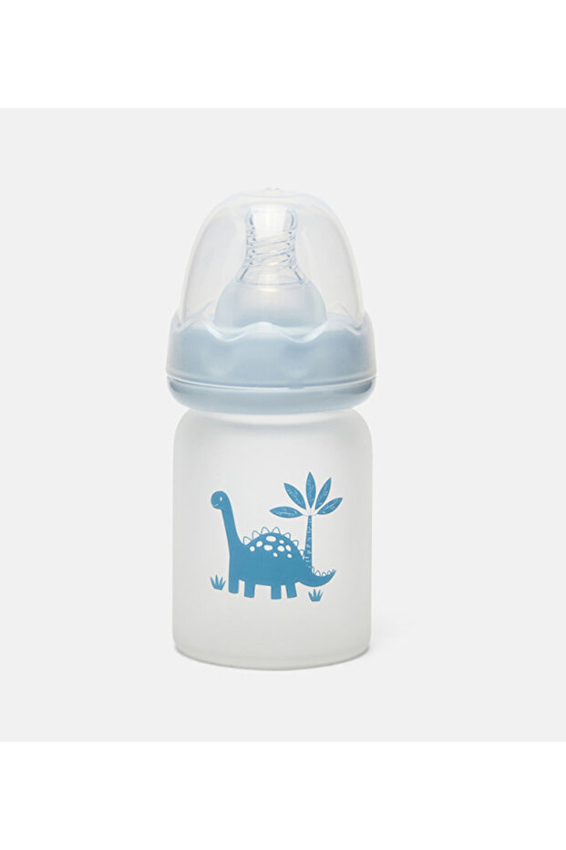Printed Blue Feeding Bottle
