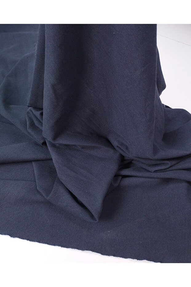 Navy Blue Thin Hayli Flexible Soft Baby Interlock Knitted Fabric for Cardigans & Dresses Width: 160cm