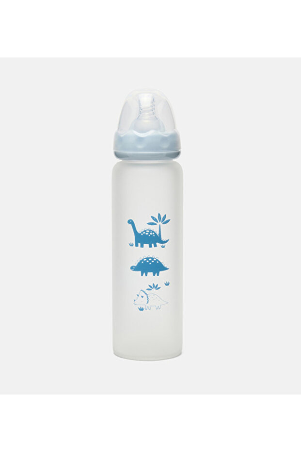 Printed Blue Feeding Bottle