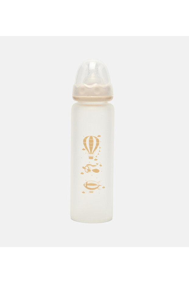 Printed Off White Feeding Bottle