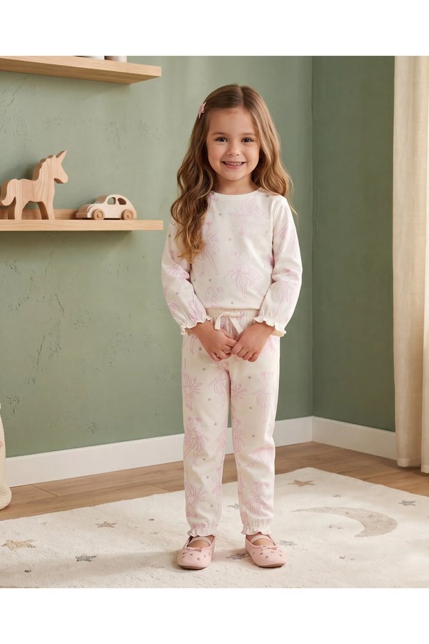 Printed Crew Neck Pajama Sets