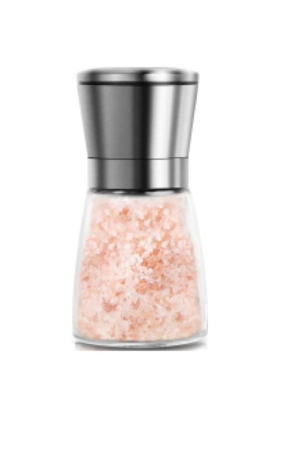 1 Piece Glass Body Metal Lid Salt and Pepper Grinder 10 cm – Small Size Spice Grinder