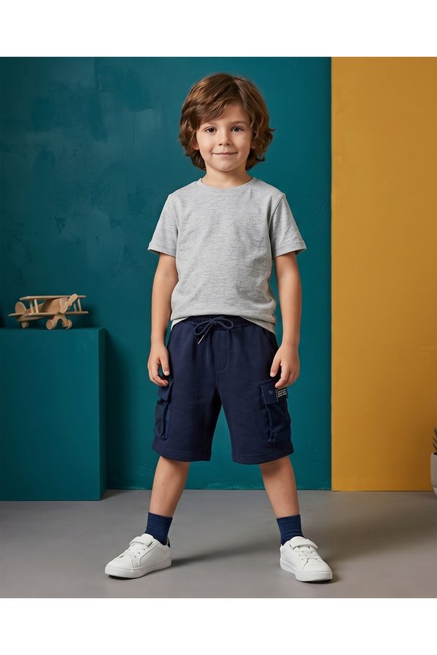 Plain Navy Blue Shorts