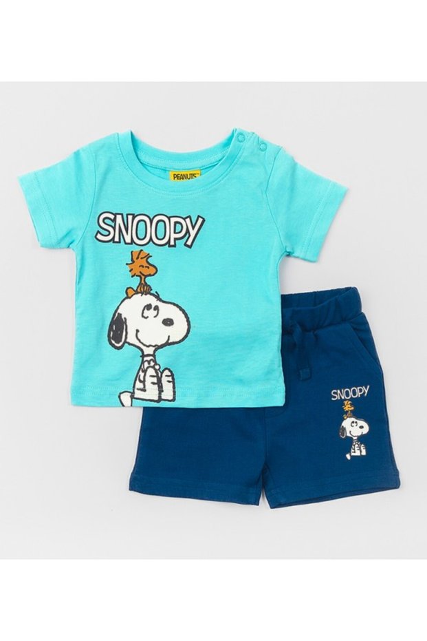 Printed Crew Neck Short Set