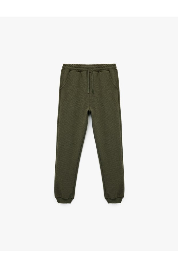 Boys' Jogger School Sweatpants with Elastic Waist and Pocket Detail