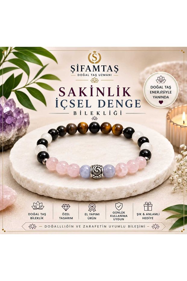 Calmness & Inner Balance Natural Stone Bracelet