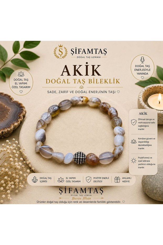 Brown Agate Tımbıl Bracelet