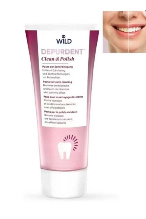 Clean & Polish Toothpaste, Deep Cleaning to Remove Tea Stains From Teeth, Stain Removal and Polishing Effect - 75 ml