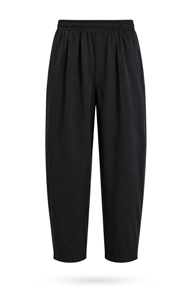 Black Kali Poplin Barrel Pants