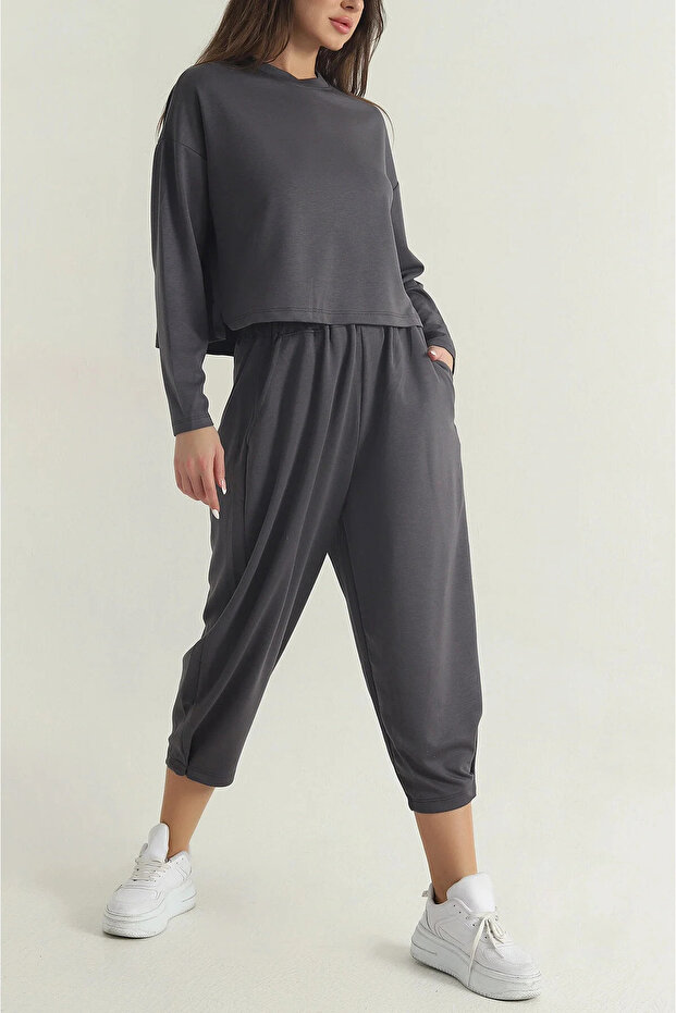 Modal Textured Long-Sleeved Shalwar Suit