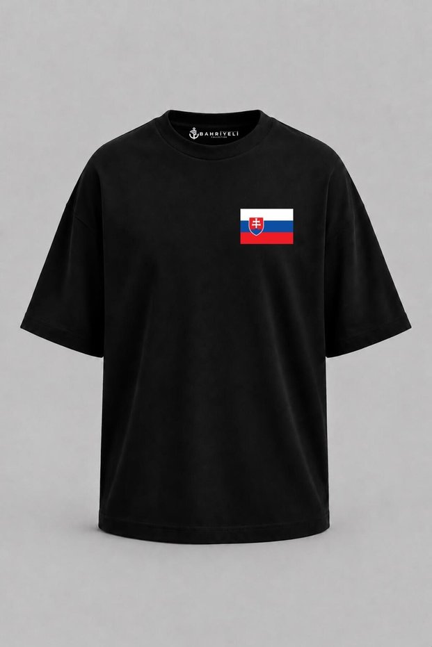 Oversize Slovak Flag Pocket Printed Unisex T-Shirt