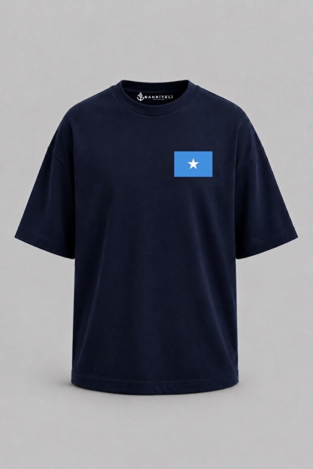 Oversize Somalia Flag Pocket Printed Unisex T-Shirt