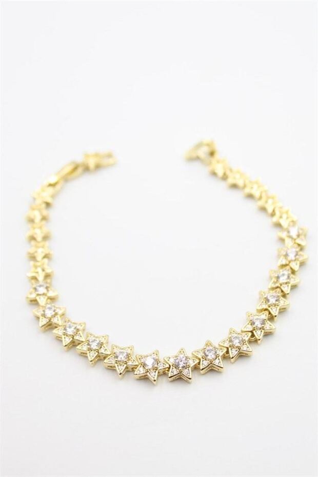Glb-Stl41414 Xuping Star Bracelet with Stones - Gold
