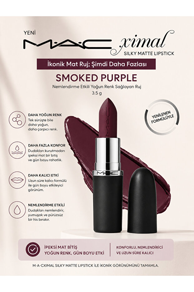 M·A·Cximal Silky Matte Lipstick 3.5 g – Moisturizing, Intensely Pigmented, Silky Matte, and Long-Lasting Lipstick
