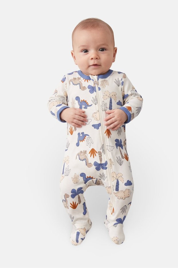 Toddlers Boy 2 Pcs Allover Print Bodysuit Set, Multicolor